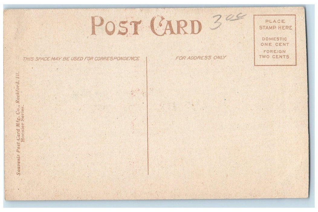 c1910's Monument To The Fifty Eighth Indiana Regiment At Princeton IN Postcard