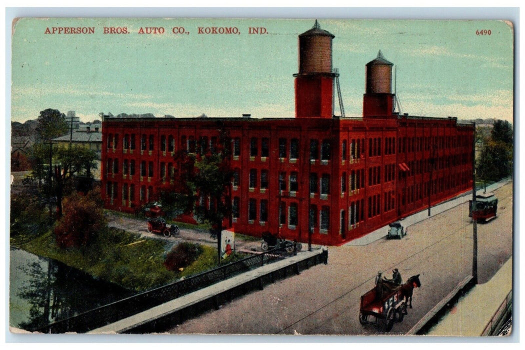 c1910 Apperson Brothers Auto Company Kokomo Indiana IN Vintage Antique Postcard