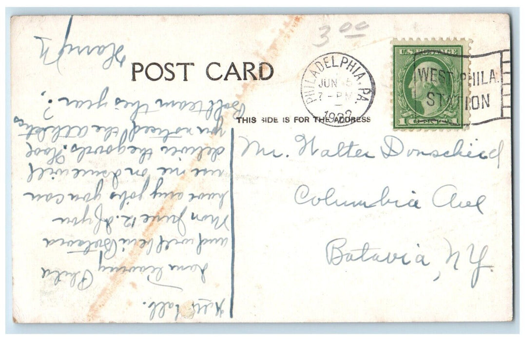 1922 Oliver Chilled Plow Works Factory RR Train South Bend Indiana IN Postcard