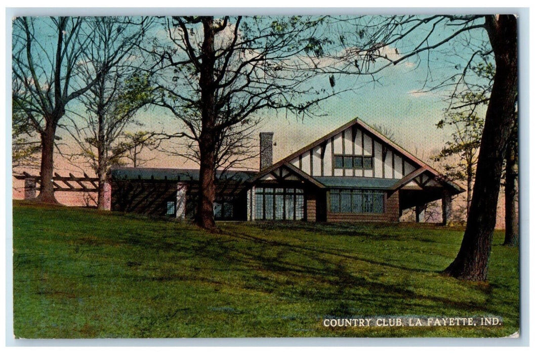 1913 Country Club West La Fayette Indiana IN Posted Antique Photochrom Postcard