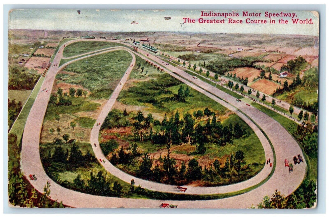 1909 Indianapolis Motor Speedway Buick Tire Advertising Indianapolis IN Postcard
