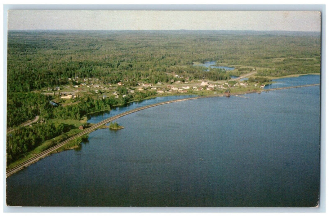 Aerial View Of The Village Wabigoon Ontario Canada Posted Vintage Postcard