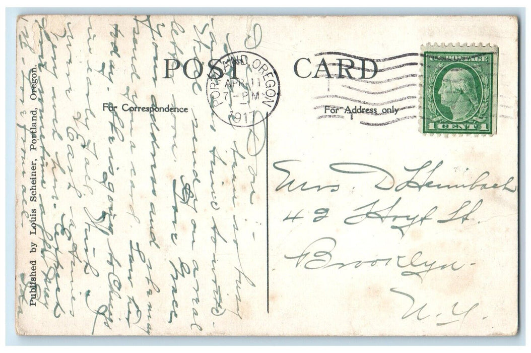 1917 Hotel Multnomah Hostelry Northwest Classic Cars Portland Oregon OR Postcard