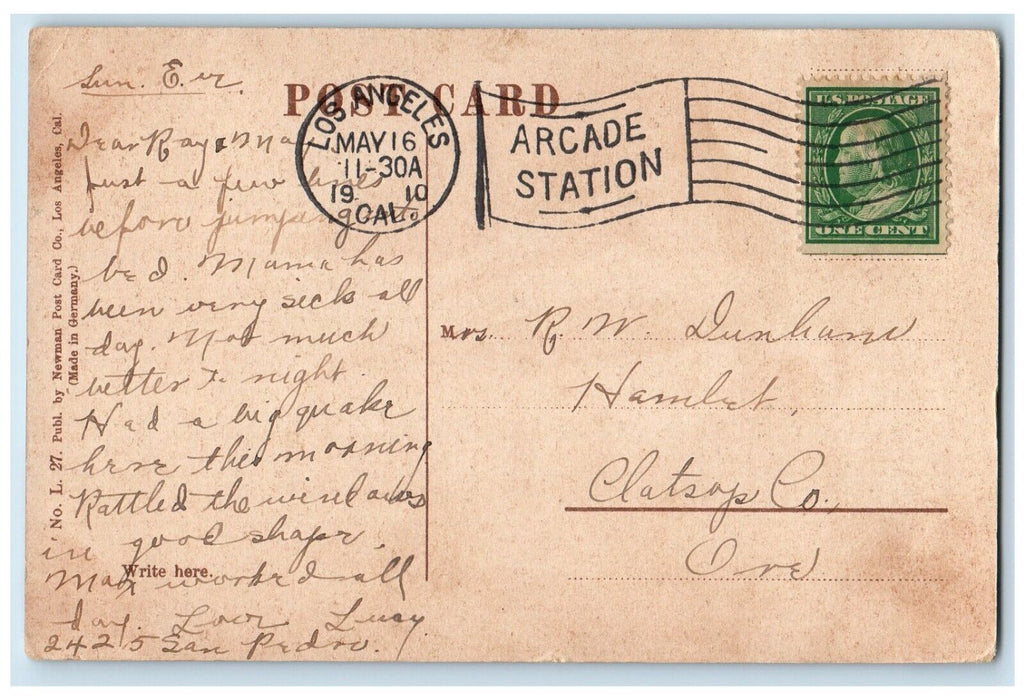 1910 Double Deck Car Coronado Streetcar Railroad Tent City California Postcard