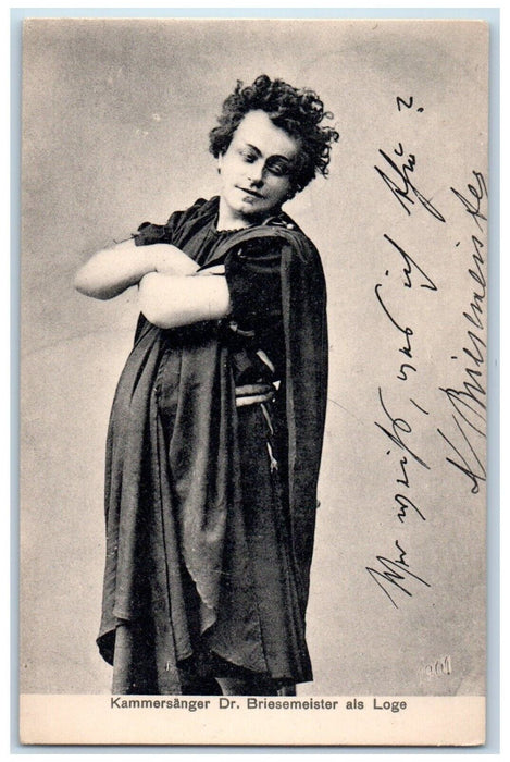 c1905 Kammesanger Dr. Briesemeister Als Loge Theater Actor Germany Postcard