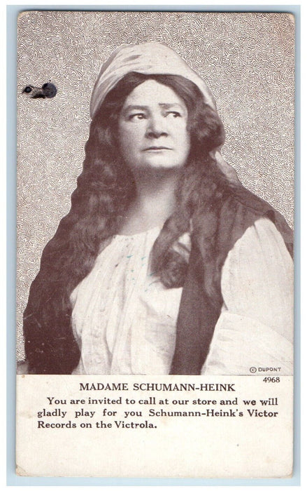 c1905 Madame Schumann Heink Performer Athol Massachusetts MA Antique Postcard