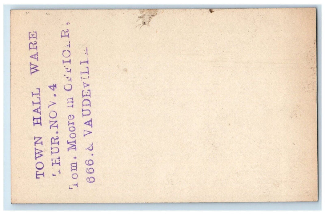 c1910's Tom Moore Actor Theater Vaudeville Advertising Unposted Antique Postcard