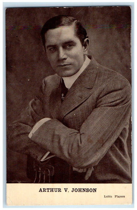 Arthur V Johnson Actor Bijou Theater Vaudeville Advertising Ware MA Postcard