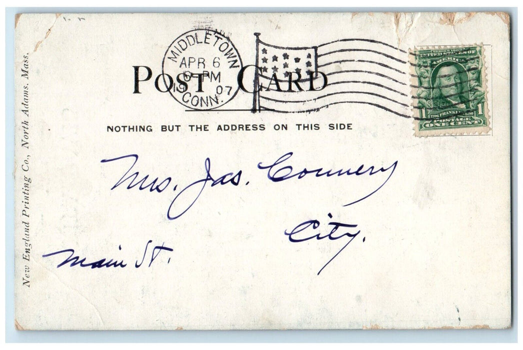 1907 Rita Davis Actress Theater Vaudeville Advertising Middletown CT Postcard