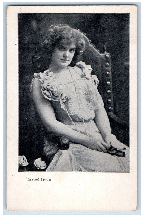 c1905 Isabela Irvin Actress Theater Vaudeville Advertising Antique Postcard