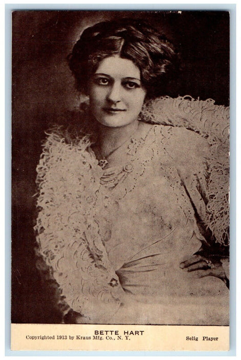 c1910's Bette Hart Actress Bijou Theater Vaudeville Advertising Ware MA Postcard