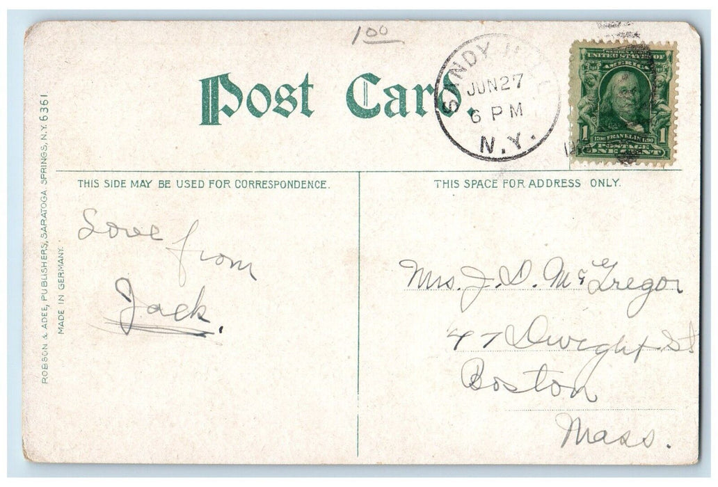 c1910's Sandy Hill NY, New Concrete Bridge Across The Hudson River Postcard