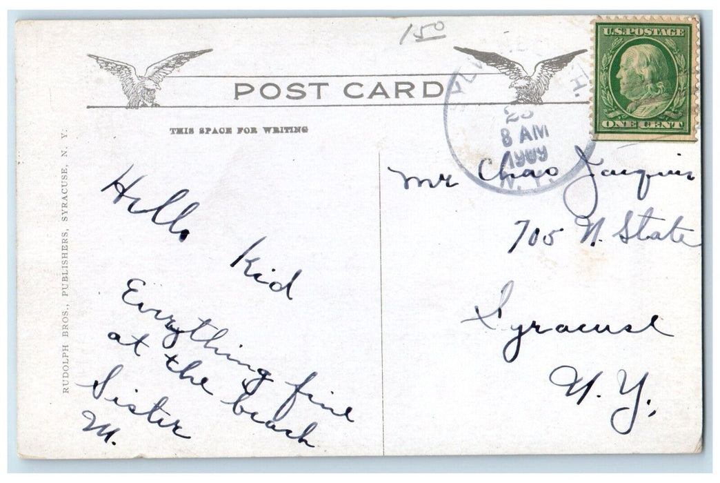 1909 View Of Hotel Kippel Dirt Sand Sylvan Beach New York NY Antique Postcard