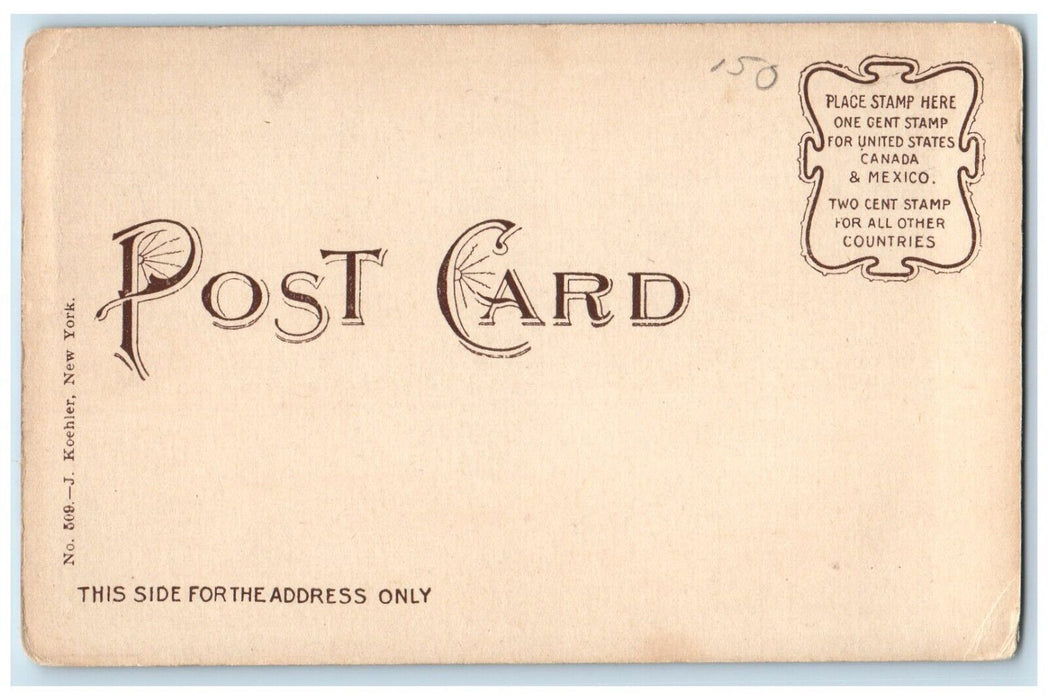 Governor's Island From East River Bridge Steamer Boats New York NY Postcard