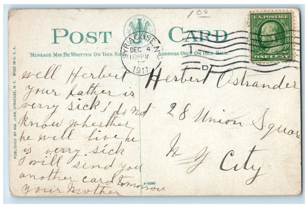 1911 State Custodial Institution For Women Rome Syracuse New York NY Postcard
