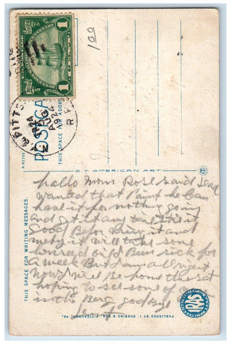 1924 Kittaning Point Station Horse Shoe Curve Showing Penna Altoona PA Postcard