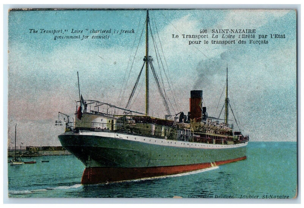 The Transport Loire Steamer Ship Chartered By Frenc Gov. For Convict Postcard