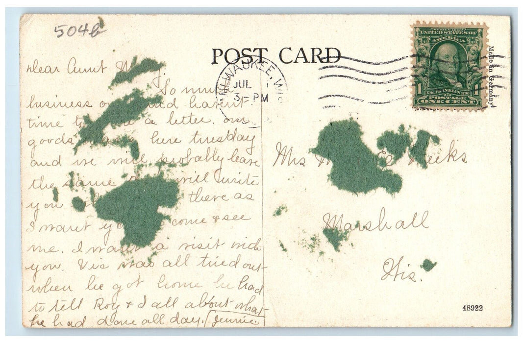 c1910's Washington Park House Boats Scene Milwaukee Wisconsin WI Postcard