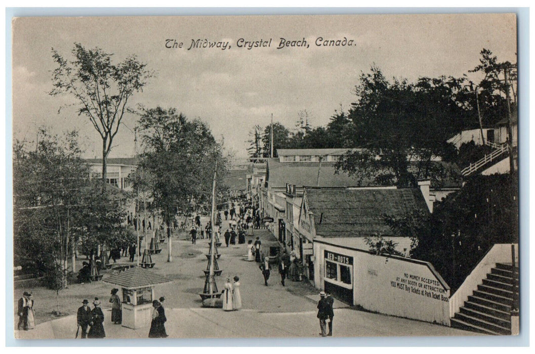 c1940's Red Hots, Cigars, The Midway, Crystal Beach, Ontario Canada Postcard