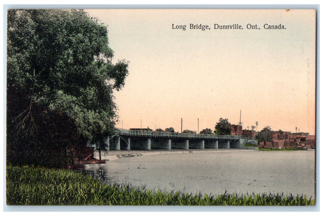 c1950's Long Bridge, Dunnville Ontario Canada Vintage Unposted Postcard