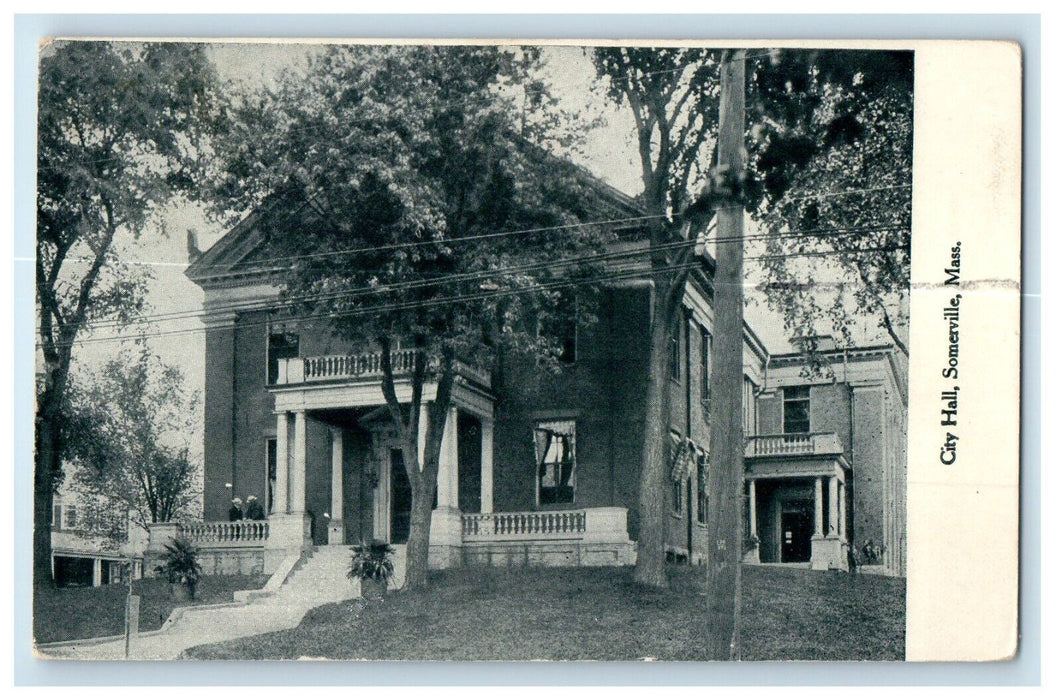 1913 View Of City Hall Somerville Massachusetts MA Posted Antique Postcard