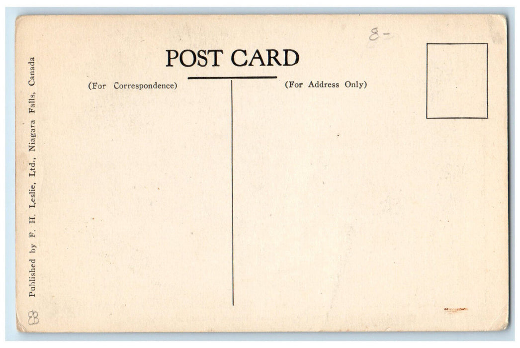 c1950's Victoria Hotel and Chestnut Street Dunville Ontario Canada Postcard
