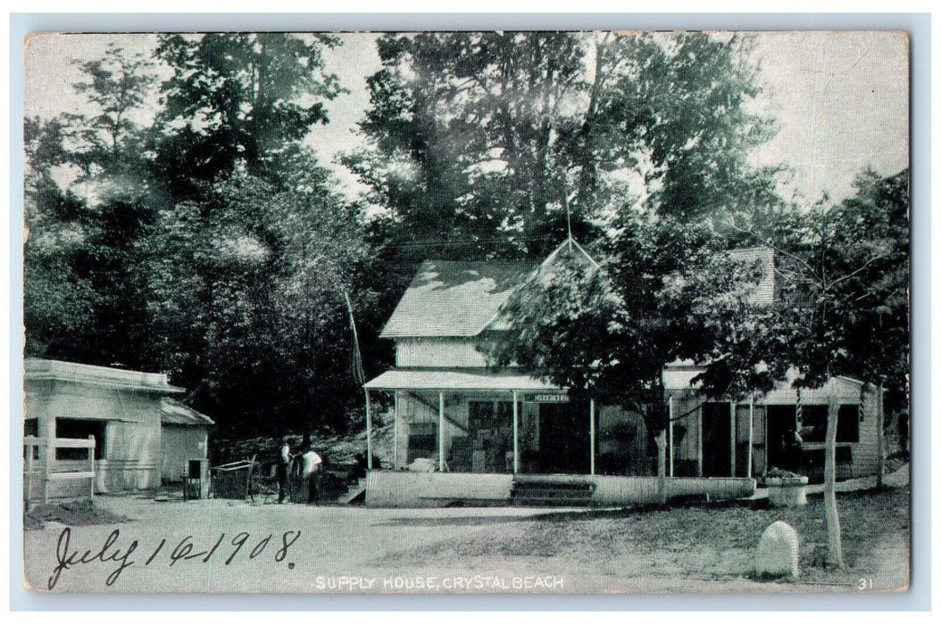 1908 Supply House, Crystal Beach Ontario Canada The Hammond Press Postcard