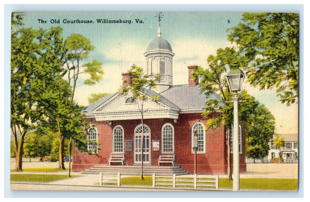 1949 The Old Courthouse Williamsburg Virginia VA Posted Postcard