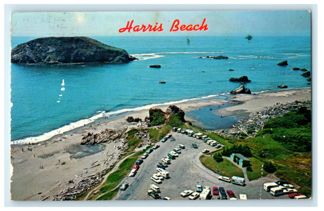 1976 Harris Beach State Park, Oregon OR Antique Posted Cancel Postcard