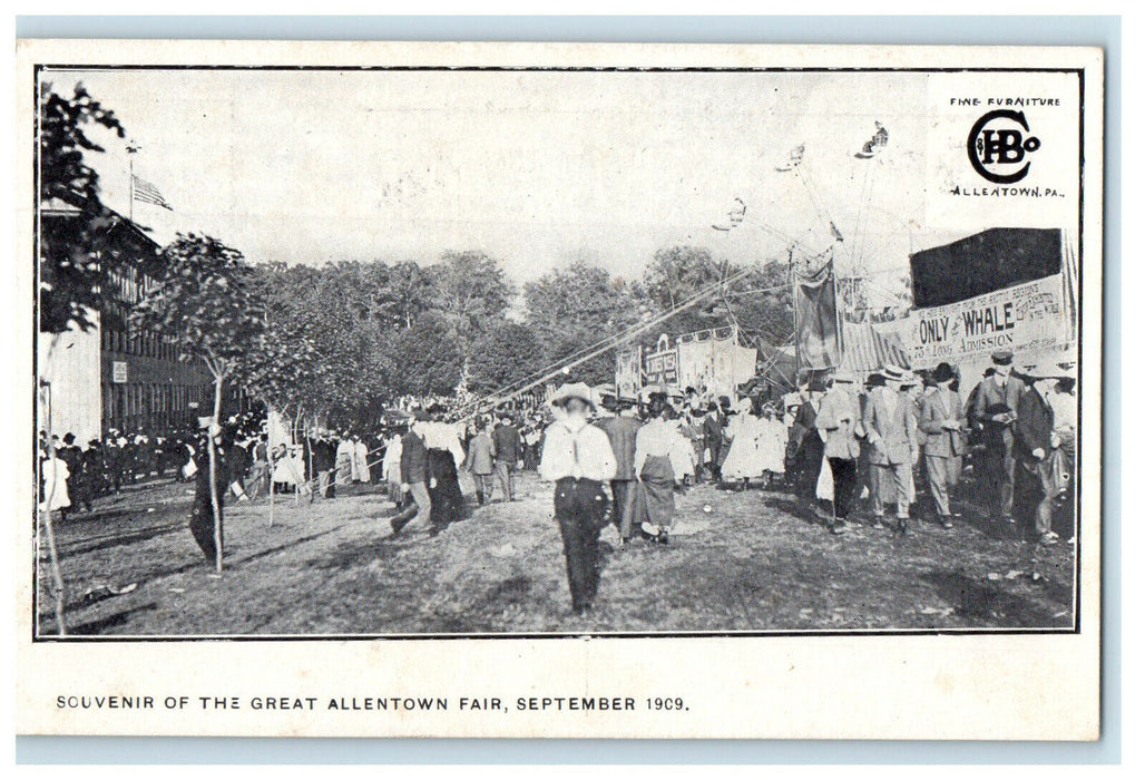 1909 Souvenir of the Great Allentown Fair Pennsylvania PA Unposted Postcard