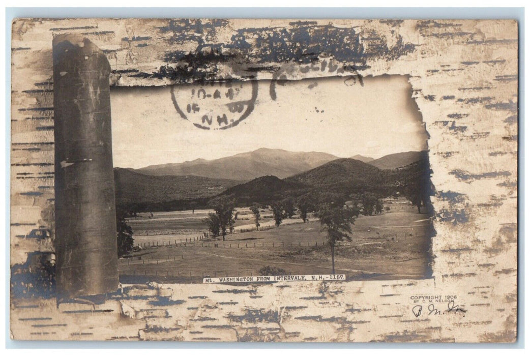 1907 View Of Mt. Washington From Intervale New Hampshire NH RPPC Photo Postcard