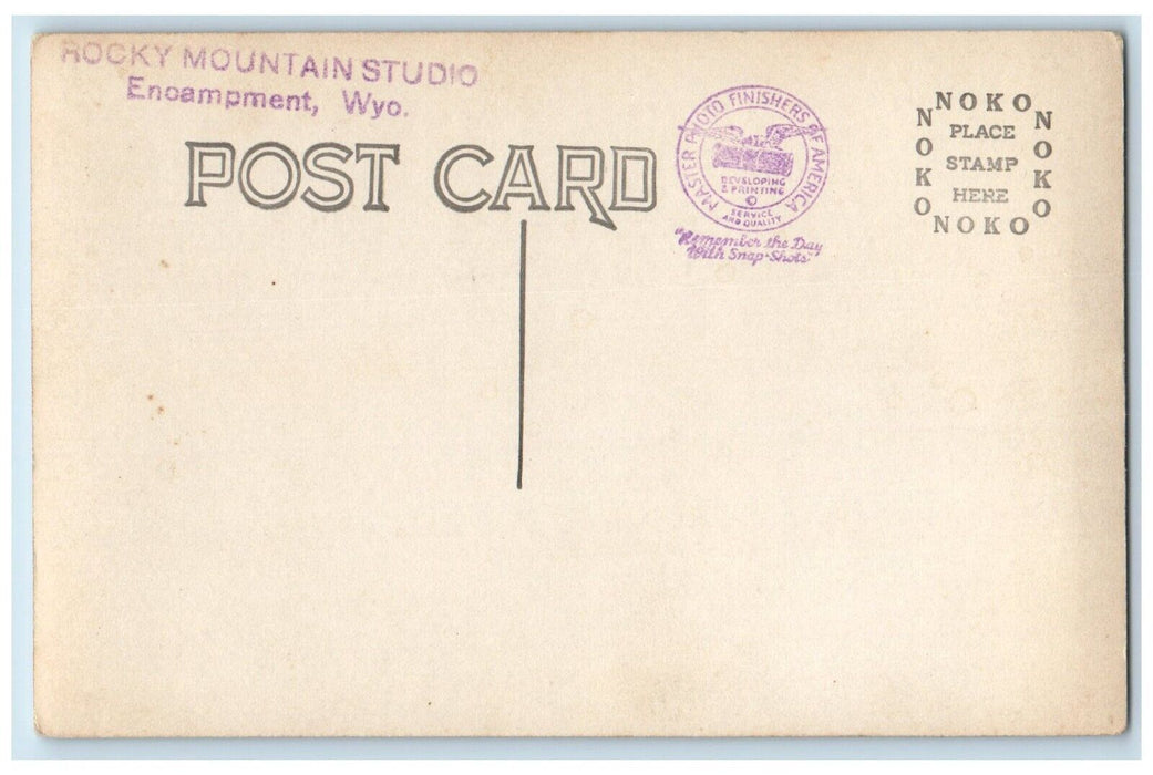 c1910s  Skyline Boys Ranch Model Encampment Wyoming WY RPPC Photo Postcard