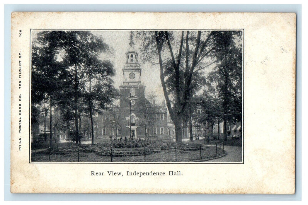 c1905 Rear View Independence Hall Philadelphia Pennsylvania PA Antique Postcard