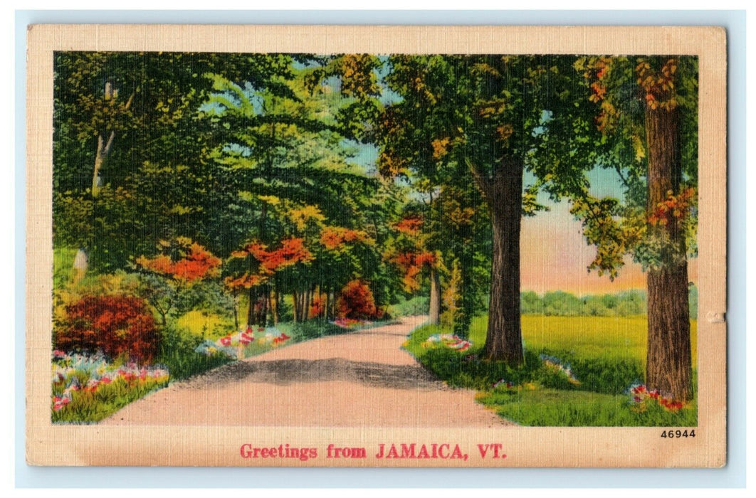 1943 Greetings From Jamaica Vermont VT Posted Vintage Postcard