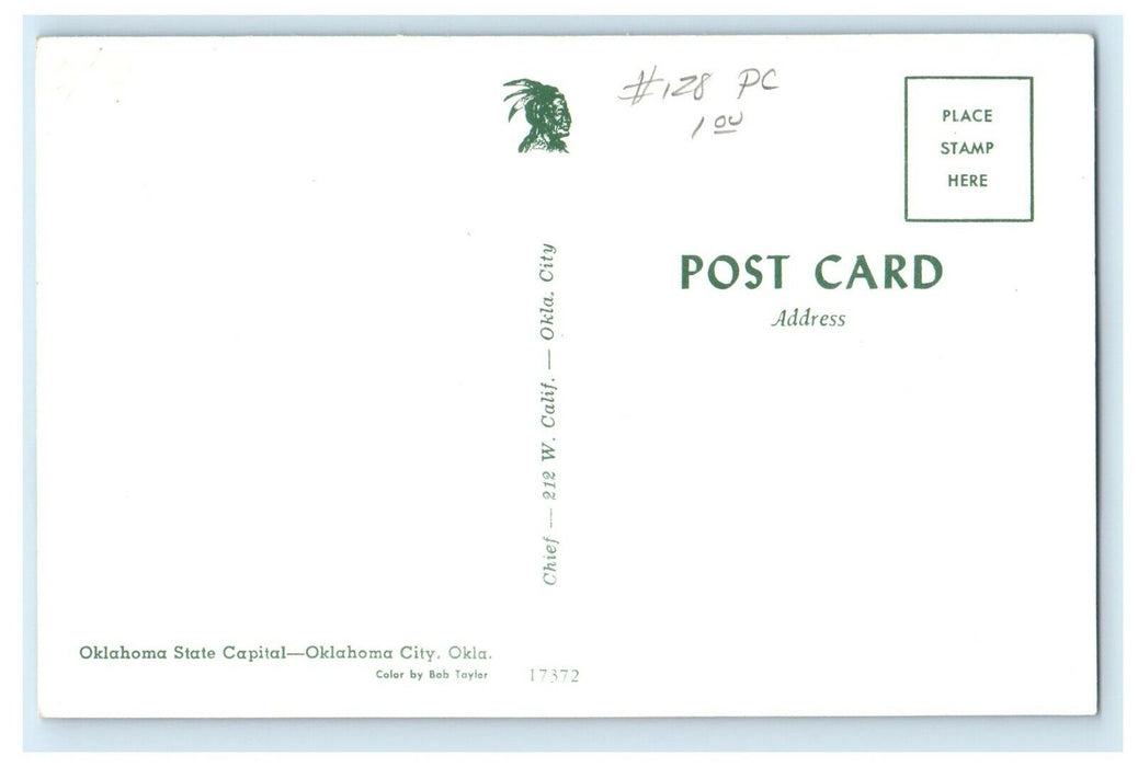 Oklahoma State Capitol Building Oklahoma City OK Unposted Vintage Postcard