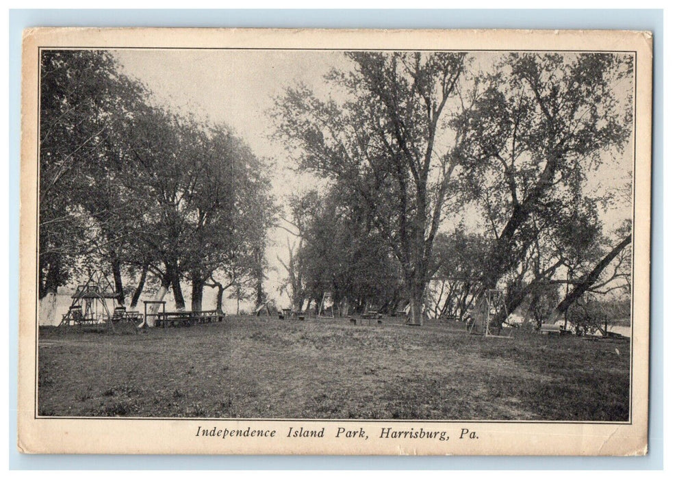 c1905 Independence Island Park Playground Harrisburg Pennsylvania PA Postcard