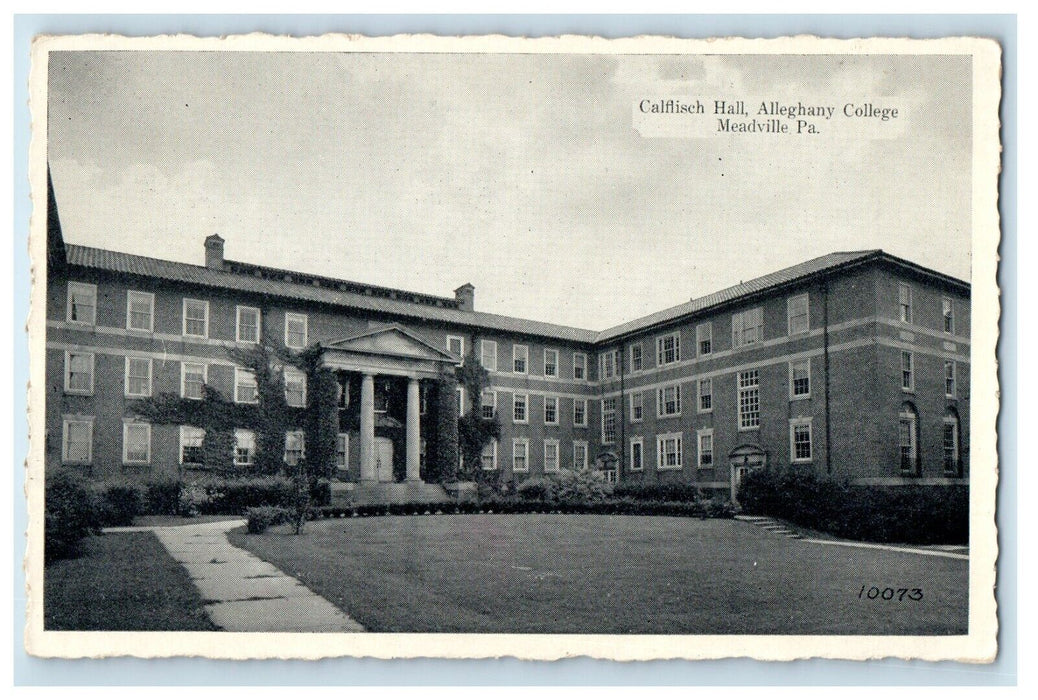 Calflish Hall Alleghany College Meadville Pennsylvania PA Vintage Postcard