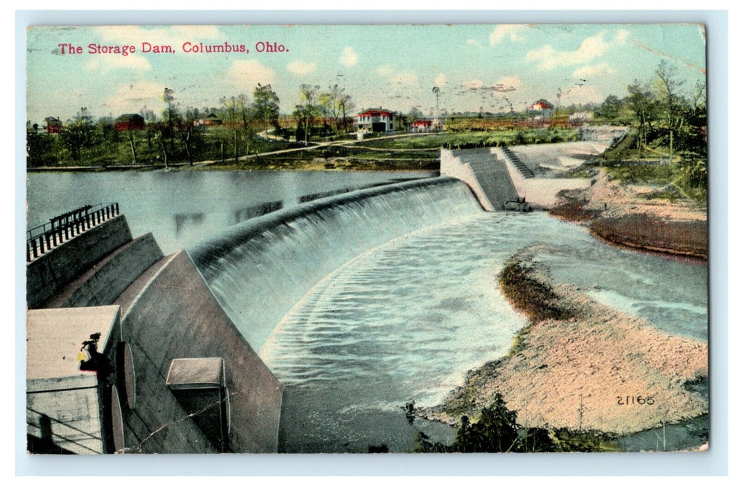 1912 Storage Dam Columbus Ohio OH Posted Antique Postcard