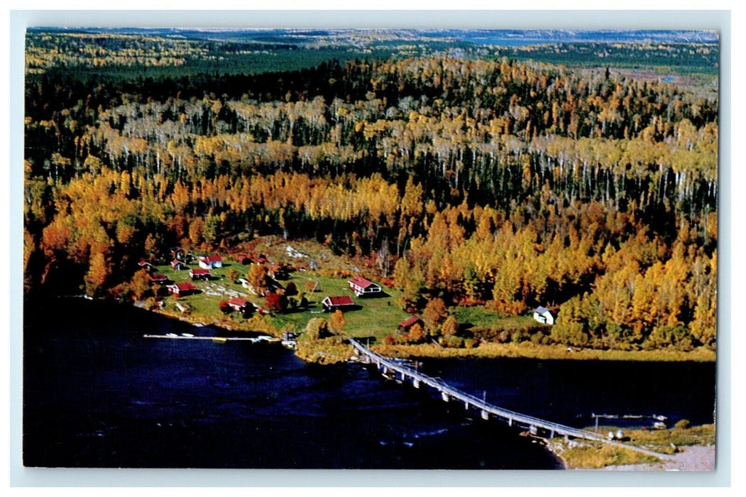 Aerial View Of Snake Falls Camp Pakwash Lake Red Lake Ontario Canada Postcard