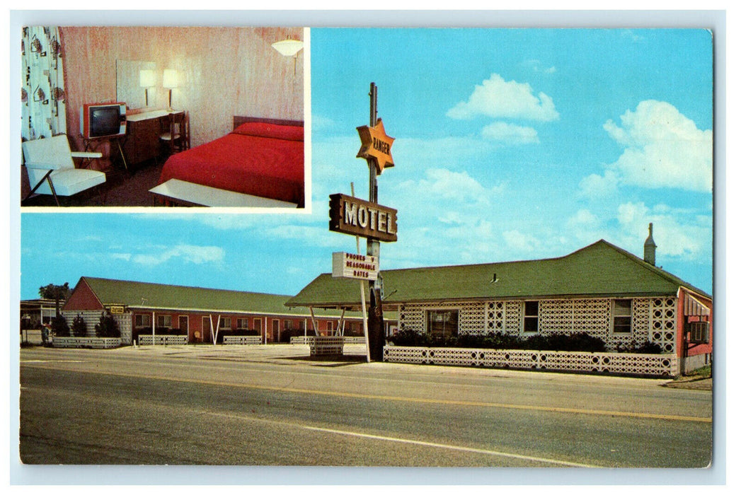 c1960s Ranger Motel Cheyenne Wyoming WY Advertising Unposted Postcard