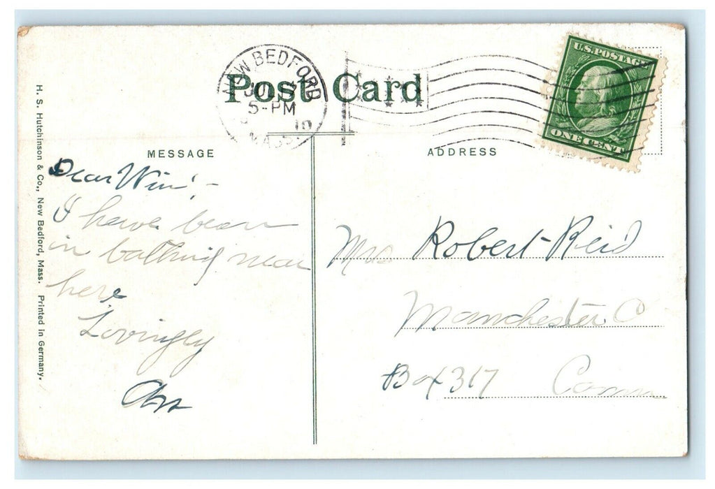 1910 Old Fort at Clarks Point New Bedford, Massachusetts MA Postcard