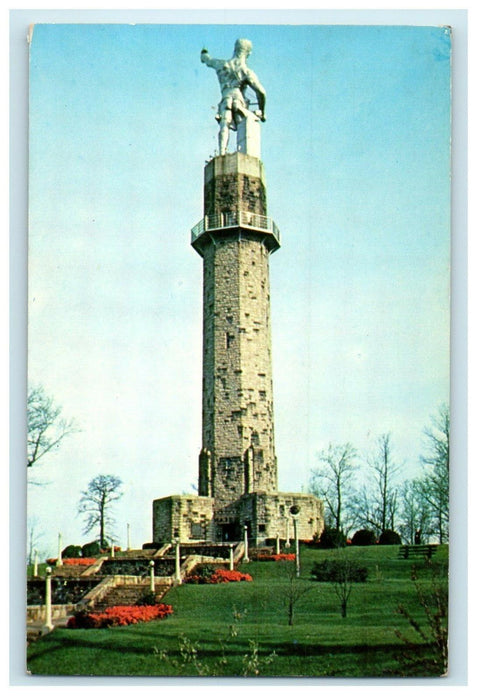 Vulcan Atop Of Red Mountain Birmingham Alabama AL Vintage Postcard