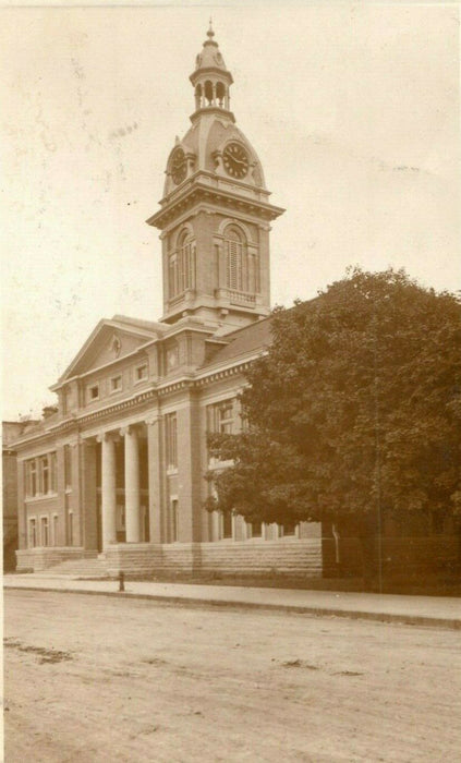 1912 Brookville Indiana Court House Antique Posted RPPC Photo Postcard