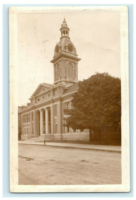 1912 Brookville Indiana Court House Antique Posted RPPC Photo Postcard