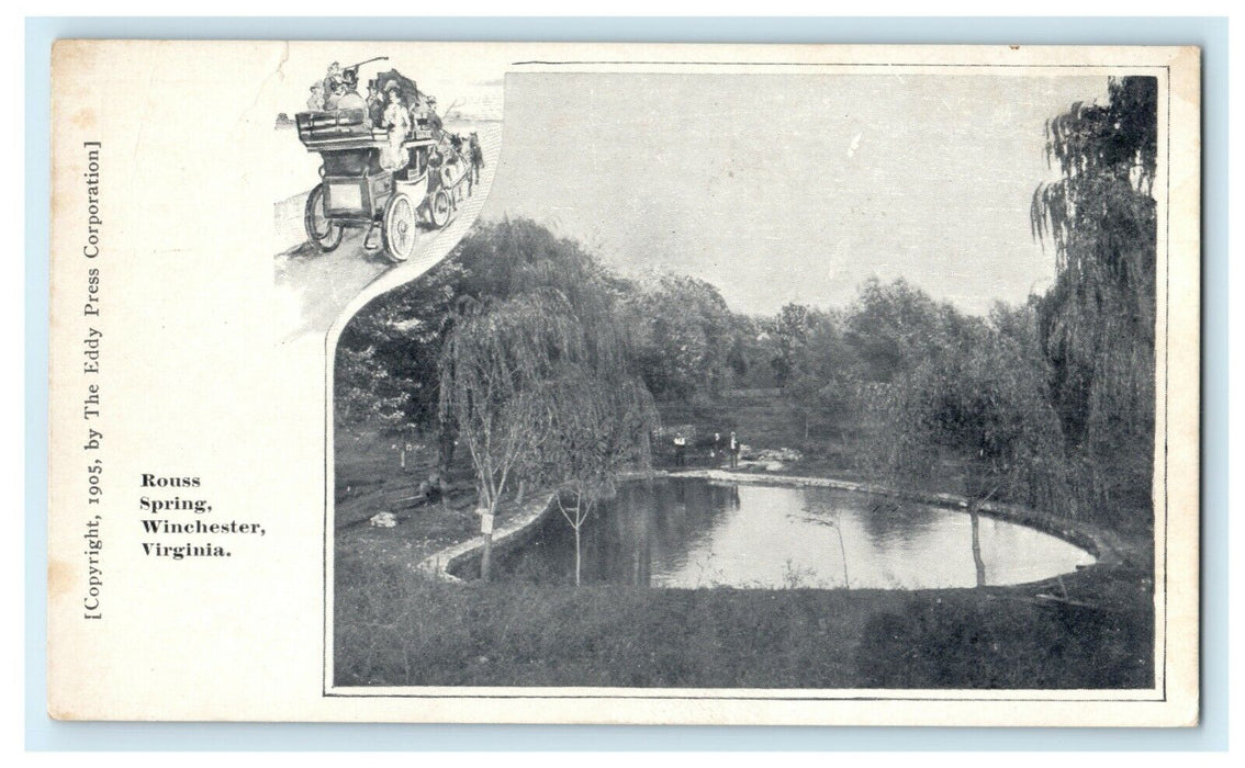 c1905 Rouss Spring Winchester Virginia VA Unposted Antique Postcard