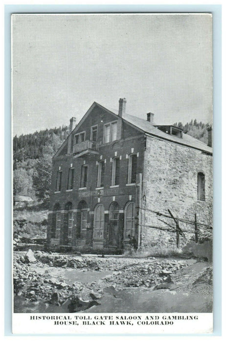 c1940's Toll Gate Saloon Gambling House Black Hawk Colorado CO Antique Postcard