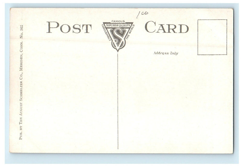 1910 St Stanislaus RC School, Meriden, Connecticut CT Antique Unposted Postcard