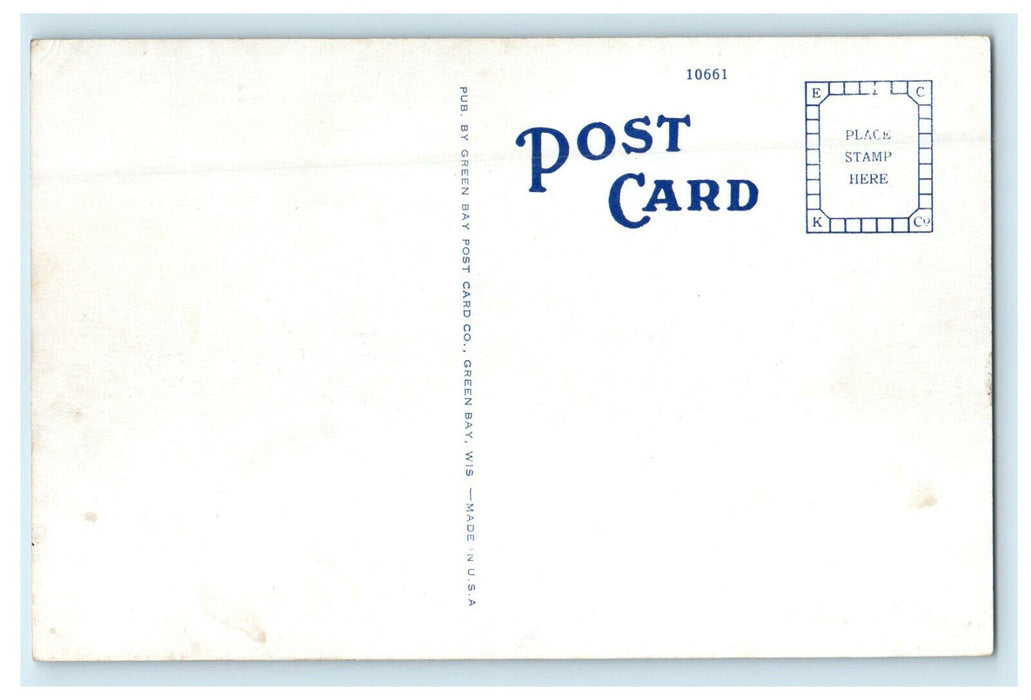 c1920 C. & N. W. Railway Elevator and Northern Paper Mills Green Bay WI Postcard