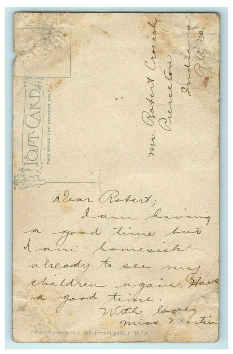 1910 U.B. Church Albion Indiana IN Posted Antique Postcard