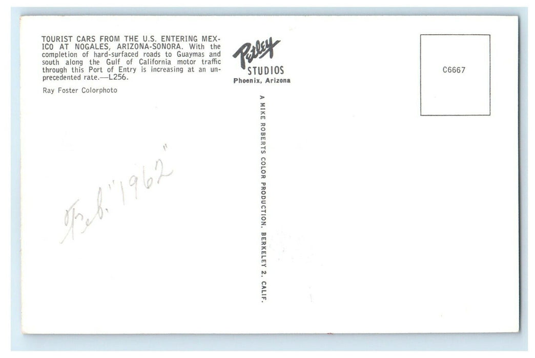 1962 International Gateway Cars Nogales Arizona AZ Vintage Postcard
